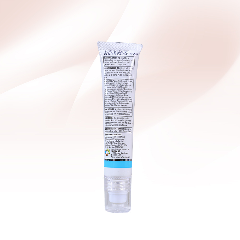 Fixderma Under Eye Cream 15g mặt sau