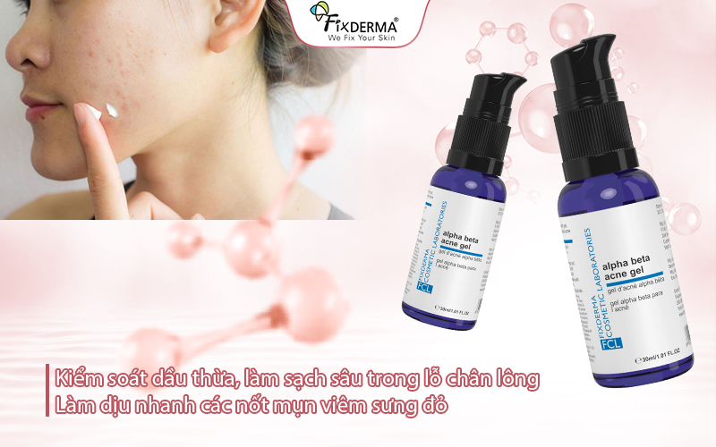 FCL Alpha-Beta Acne Gel hỗ trợ làm dịu nhanh các nốt mụn viêm sưng đỏ