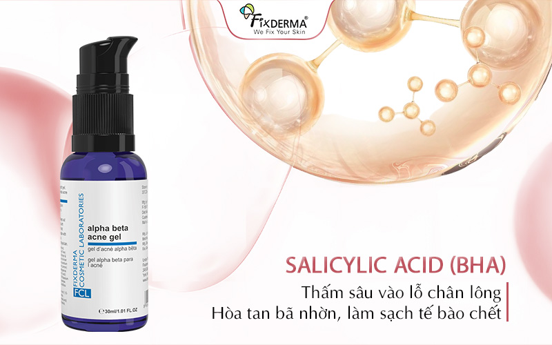 Salicylic Acid (BHA) giúp giảm mụn
