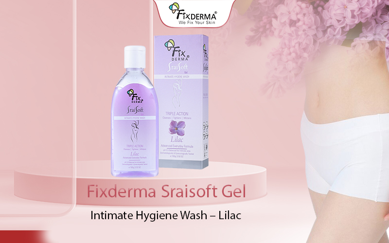 Gel vệ sinh phụ nữ Fixderma Sraisoft Gel Intimate Hygiene Wash – Lilac (Mùi Tử Đinh Hương)