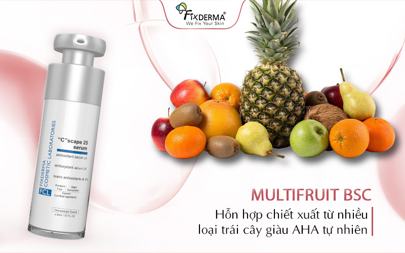 Multifruit BSC giúp làm sạch tế bào chết một cách dịu nhẹ