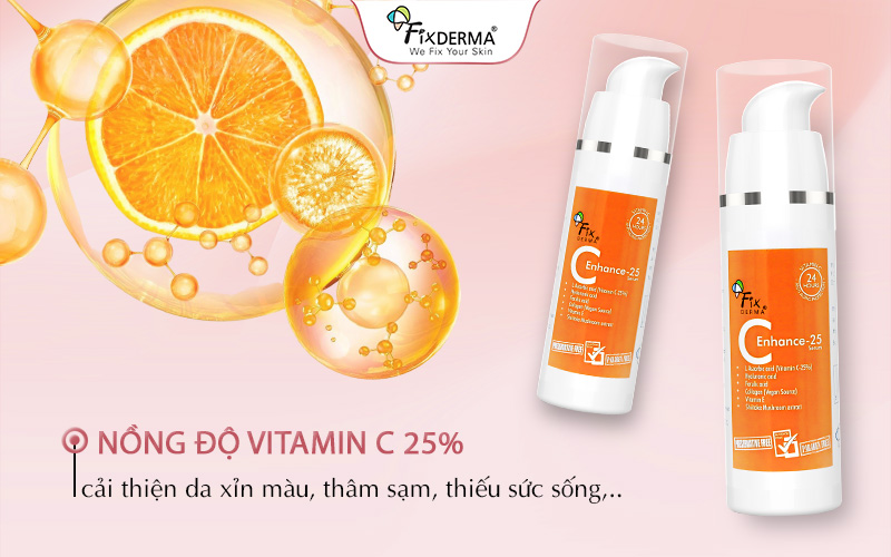 Fixderma C Enhance – 25 Serum có tác dụng cải thiện da trở nên rõ hơn