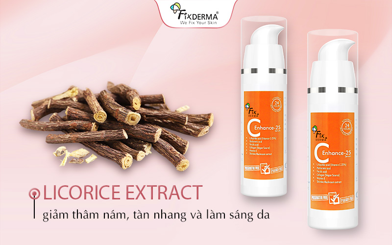 Chiết xuất cam thảo là hoạt chất tự nhiên có tác dụng hạn chế sản sinh melanin