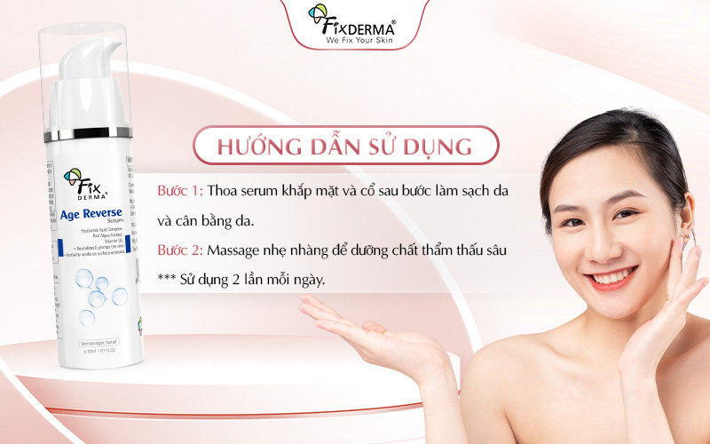 Hướng dẫn sử dụng Fixderma Age Reverse Serum
