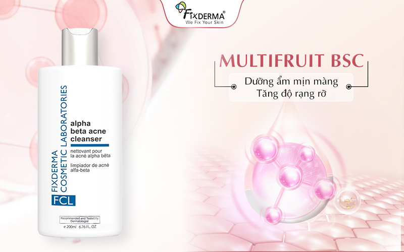 Multifruit BSC là hỗn hợp chiết xuất từ các loại trái cây giàu AHAs