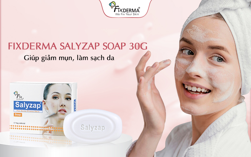 Fixderma Salyzap Soap 30g cải thiện lâu dài tình trạng da