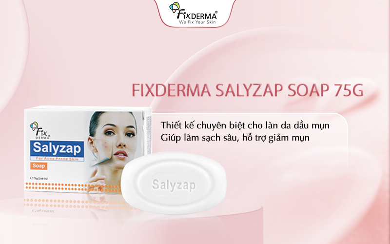 Fixderma Salyzap Soap 75g là xà phòng rửa mặt và cơ thể