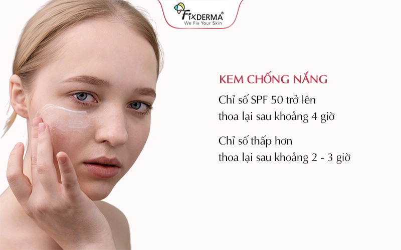 Thời gian bôi lại kem chống nắng tùy thuộc vào chỉ số SPF