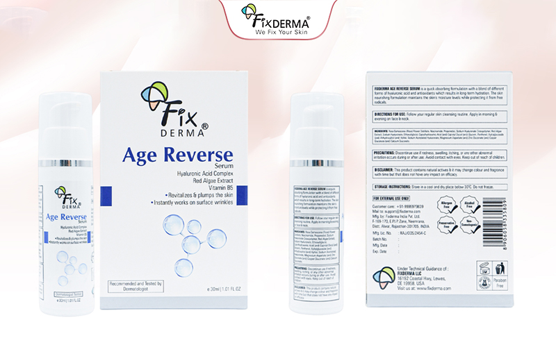 Bao bì thiết kế Fixderma Age Reverse Serum