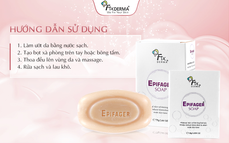 Hướng dẫn sử dụng xà phòng Fixderma Epifager Soap