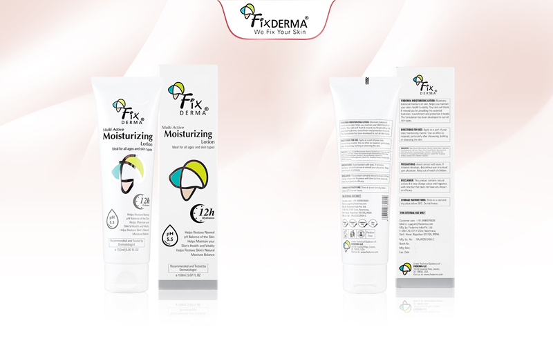 Bao bì thiết kế Fixderma Multi Active Moisturizing Lotion