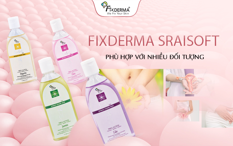Dung dịch vệ sinh phụ nữ của thương hiệu Fixderma phù hợp với nhiều đối tượng sử dụng