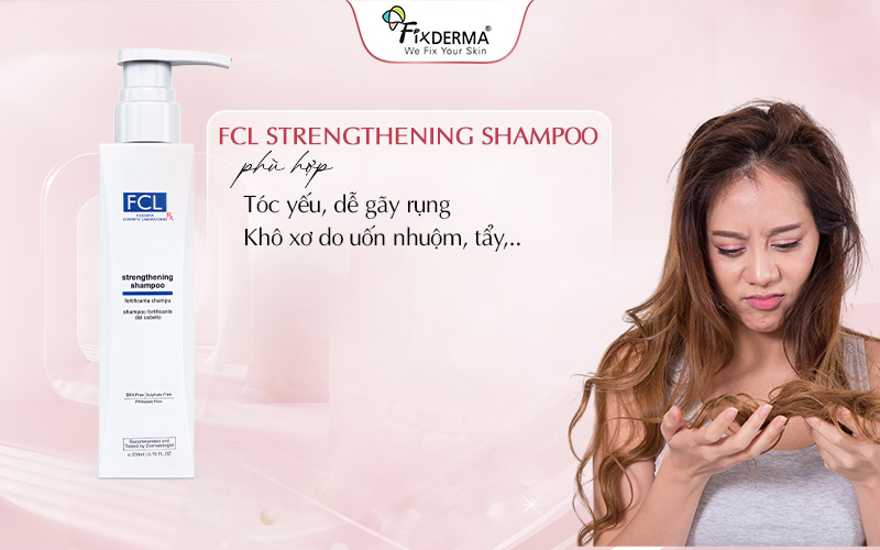 FCL Strengthening Shampoo phù hợp với tóc bị hư tổn