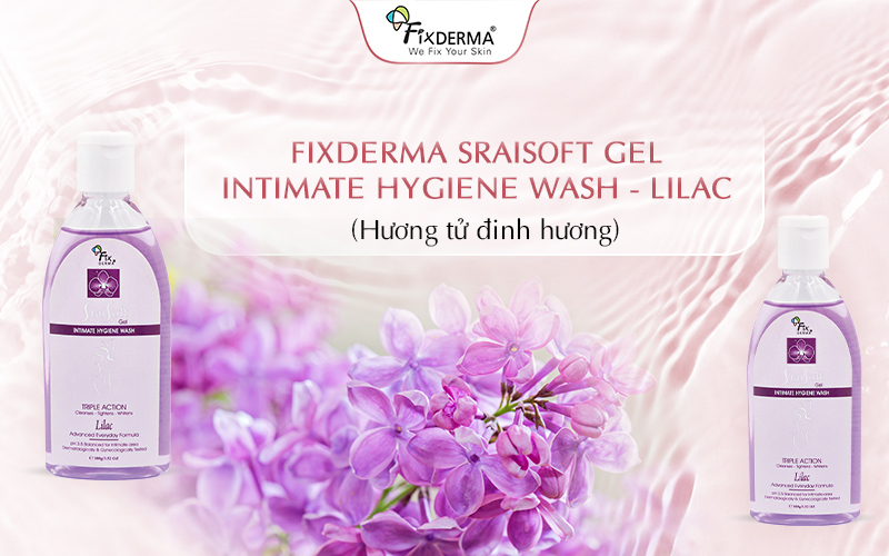 Gel vệ sinh Fixderma Sraisoft Gel Intimate Hygiene Wash – Lilac (Mùi Tử Đinh Hương)