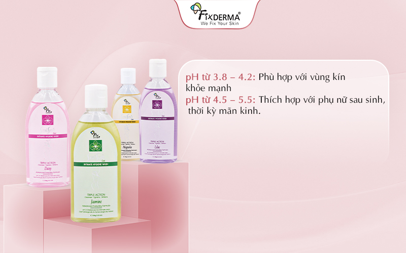 Độ pH cho dung dịch vệ sinh phụ nữ