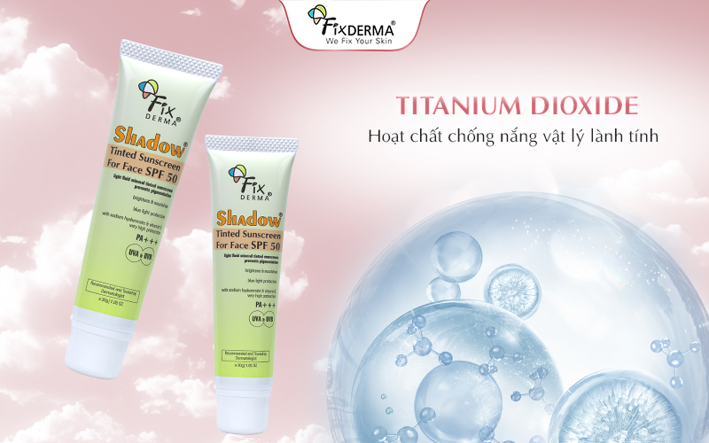 Titanium Dioxide bảo vệ da trước tia UVB, UVA