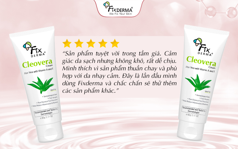Đánh giá của người dùng khi sử dụng Fixderma Cleovera Cream