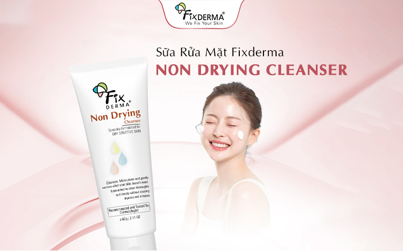 Sữa rửa mặt dịu nhẹ cho da nhạy cảm Fixderma Non Drying Cleanser