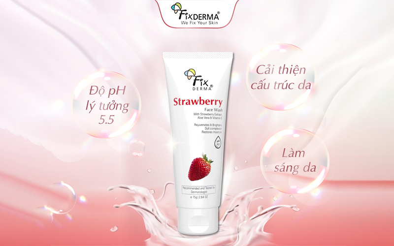 Sữa rửa mặt Fixderma Strawberry Face Wash